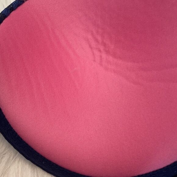 victoria’s Secret Pink Navy Floral Push Up Sz 34D - Picture 9 of 14